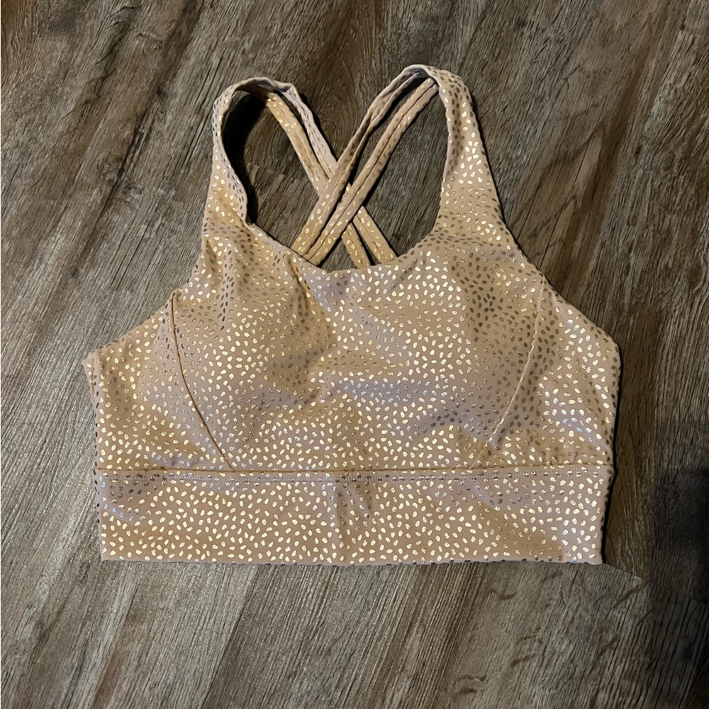 Large gold bossy bra